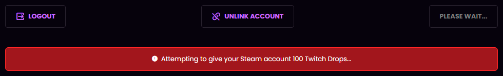 Передача Twitch Drops на Steam